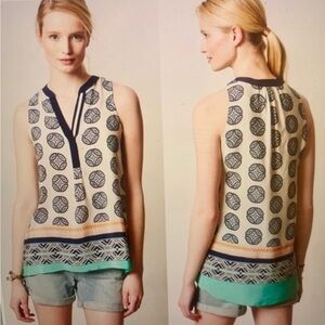 Anthropologie Vanessa Virginia Size Small Sleeveless Silk Blouse